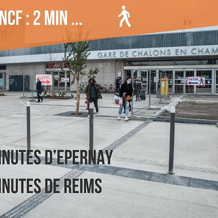 Promenade D'Automne - Netflix & Wifi - Climatisation- Parking Gratuit - Check-In 24H24 - Emplacement Velos - Goodmarning Châlons-en-Champagne Buitenkant foto