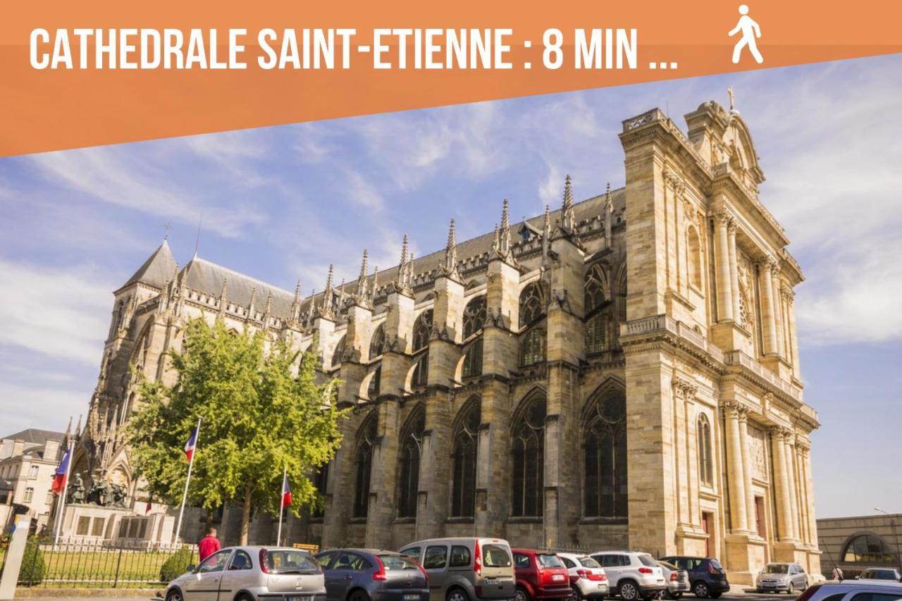 Promenade D'Automne - Netflix & Wifi - Climatisation- Parking Gratuit - Check-In 24H24 - Emplacement Velos - Goodmarning Châlons-en-Champagne Buitenkant foto